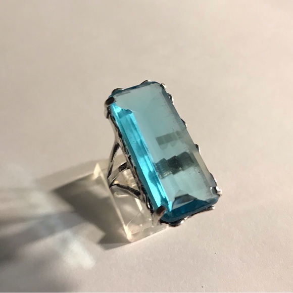 Blue Topaz 925 Sterling Silver Ring